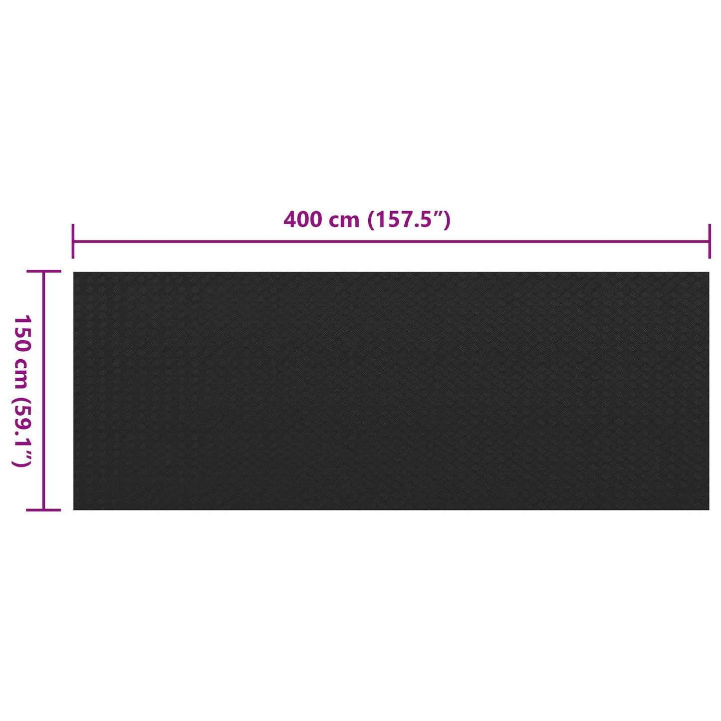 Floor Mat Black 1.5 x 4 m Rubber
