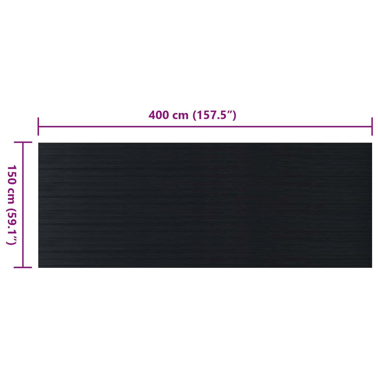 Floor Mat Black 1.5 x 4 m Rubber