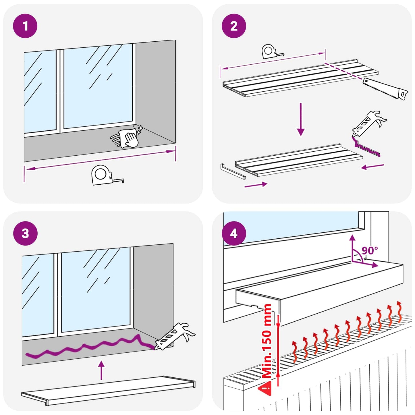 Window Sill Brown wood 100 x 20 x 4.5 cm PVC