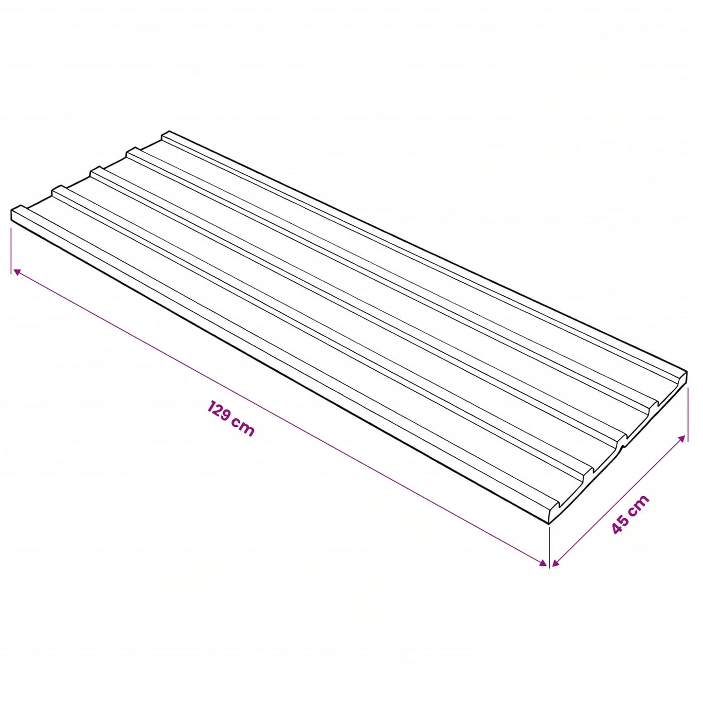 Roof Panel 12 pcs Grey 50.79 x 17.72 in Galvanised steel
