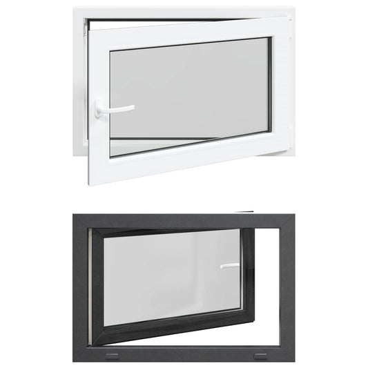 Tilt & Turn Basement Window RISOR 90 x 50 cm PVC and Glass