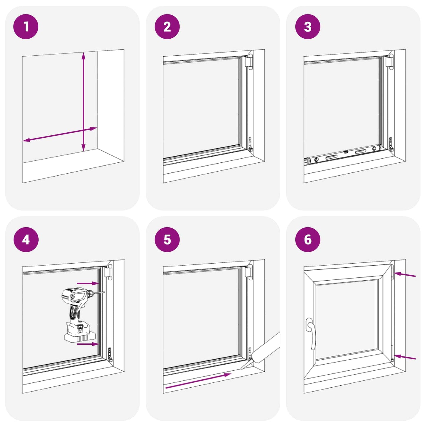 Tilt & Turn Basement Window RISOR 60 x 60 cm PVC and Glass