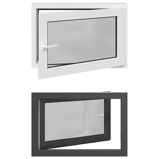 Tilt & Turn Basement Window RISOR 90 x 60 cm PVC and Glass