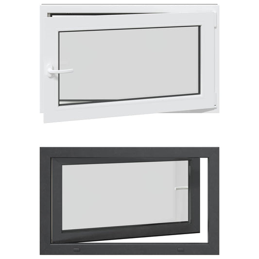 Tilt & Turn Basement Window RISOR 100 x 50 cm PVC and Glass
