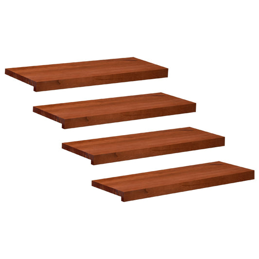 Stair Treads 4 pcs 80 x 30 x 2 cm Brown Solid Beech Wood