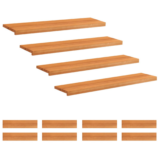 Stair Treads 12 pcs 120 x 30 x 2 cm Light Brown