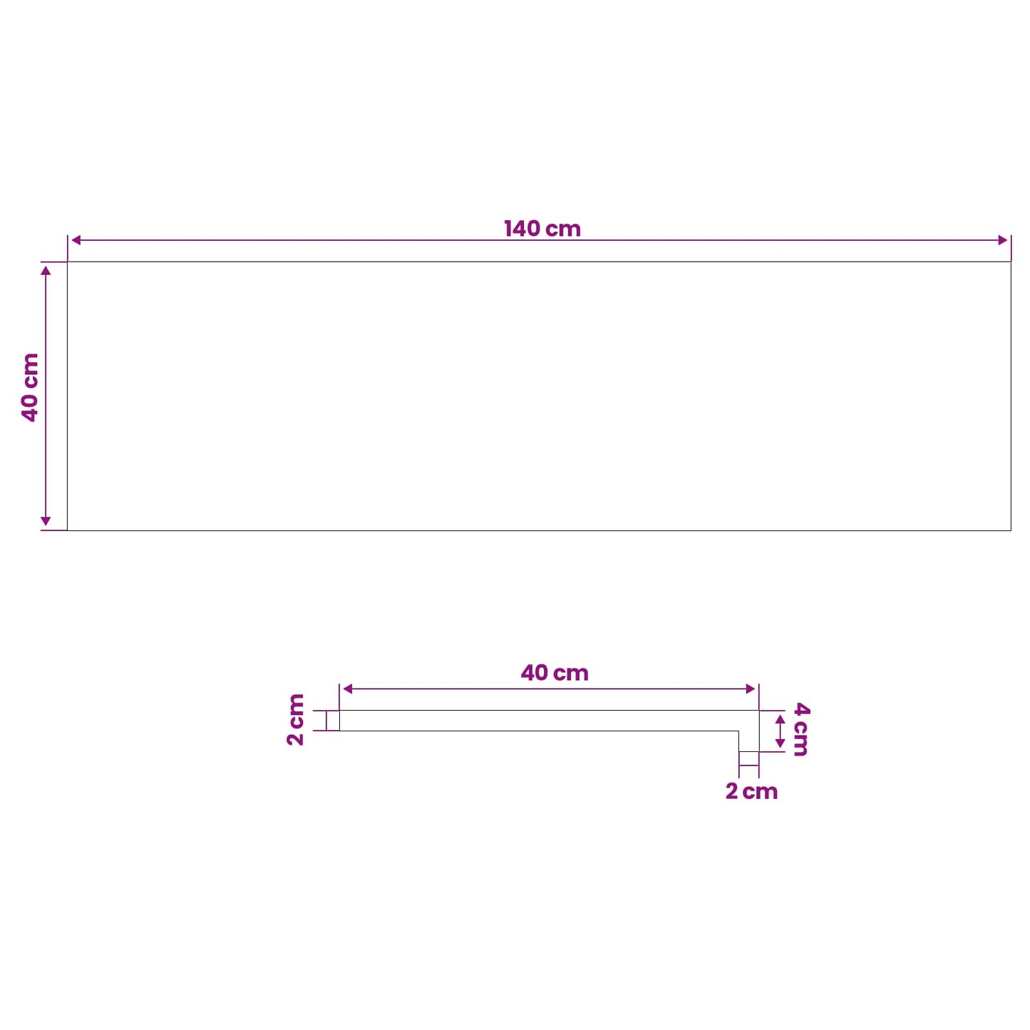 Window Sills 2 pcs Natural 140 x 40 x 2 cm Solid Beech Wood