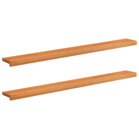 Window Sills 2 pcs Light Brown 160 x 15 x 2 cm Solid Beech Wood
