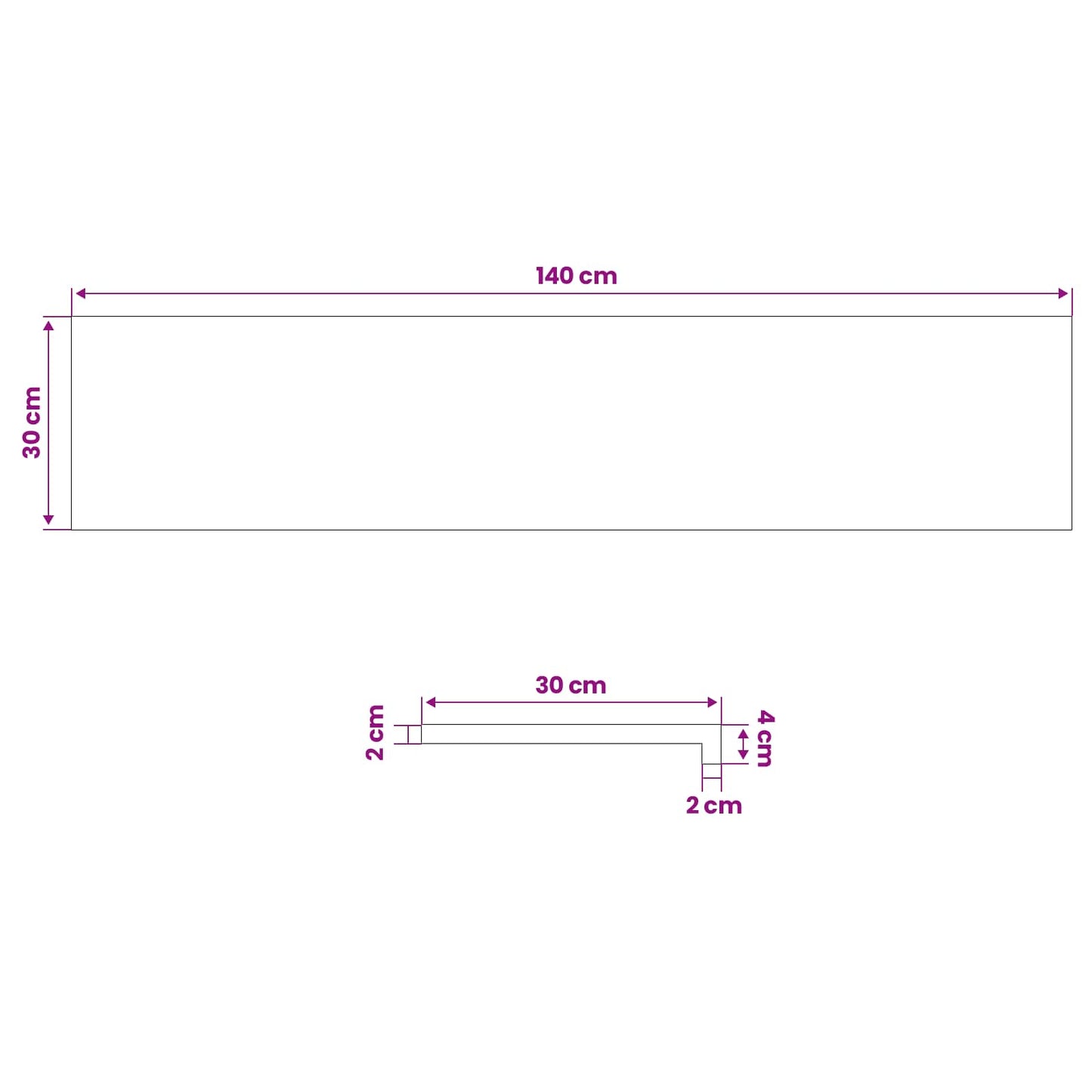 Window Sills 2 pcs Brown 140 x 30 x 2 cm Solid Beech Wood