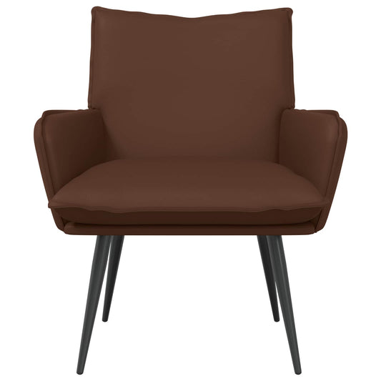 Armchair Brown Faux Leather