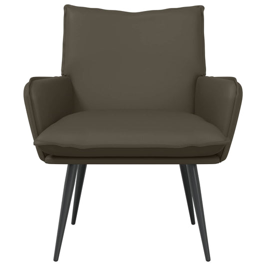 Armchair Grey Faux Leather