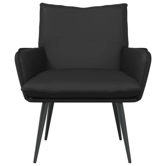 Armchair Black Faux Leather