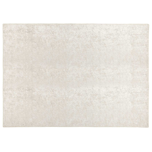 Rug Cream 190 x 300 cm 100% Polyester 3 mm Washable