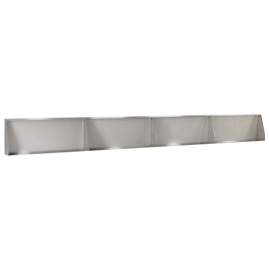 Retaining Wall 4 pcs 100 x 12 x 40 cm Stainless Steel Silver