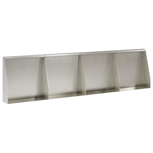 Retaining Wall 4 pcs 40 x 12 x 30 cm Stainless Steel Silver