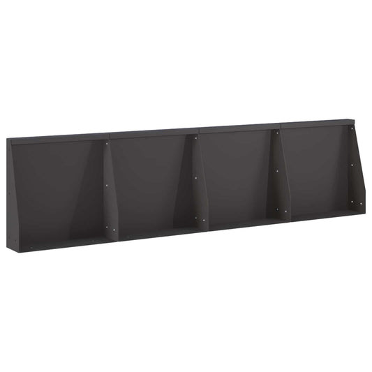 Retaining Wall 4 pcs 40 x 12 x 40 cm Steel Black