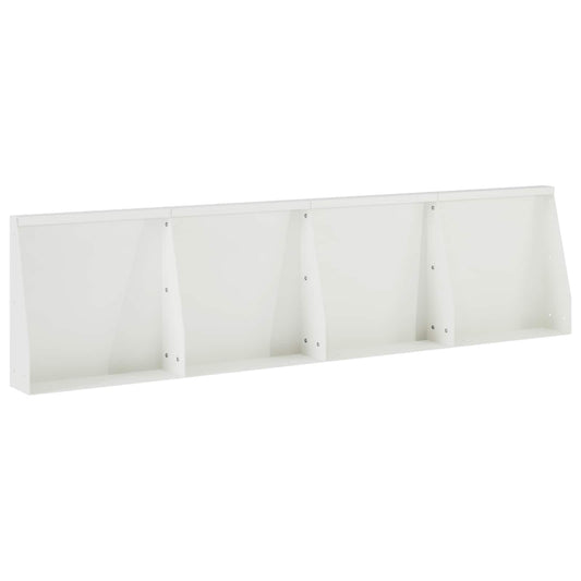 Retaining Wall 4 pcs 40 x 12 x 40 cm Steel White