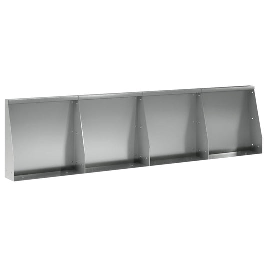 Retaining Wall 4 pcs 40 x 12 x 40 cm Galvanised Steel Silver