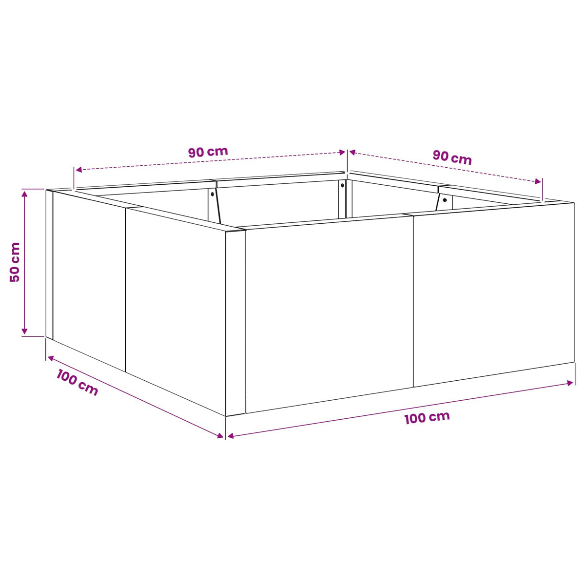 Retaining Wall 4 pcs 100 x 100 x 50 cm Steel Anthracite