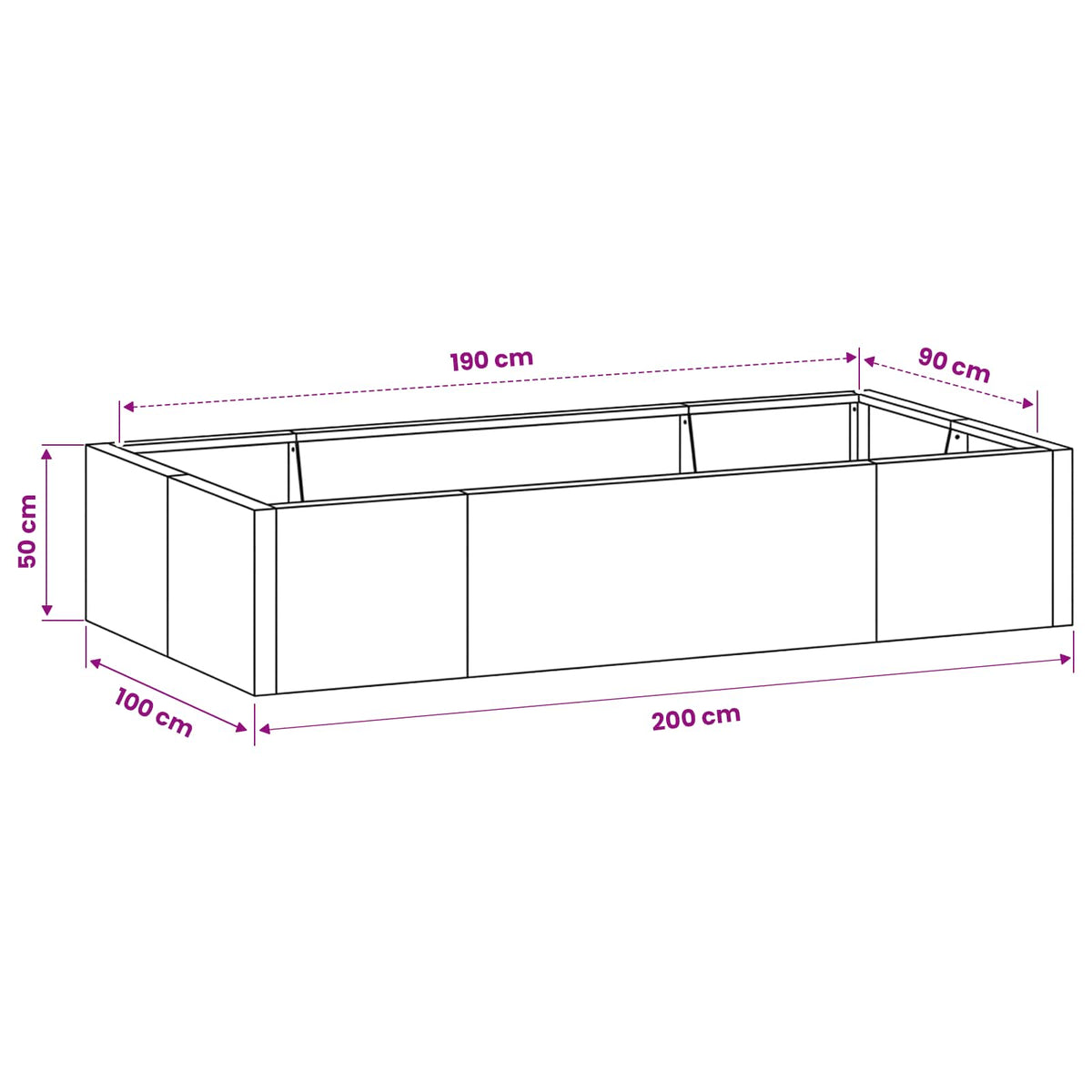 Retaining Wall 6 pcs 200 x 100 x 50 cm Steel Anthracite
