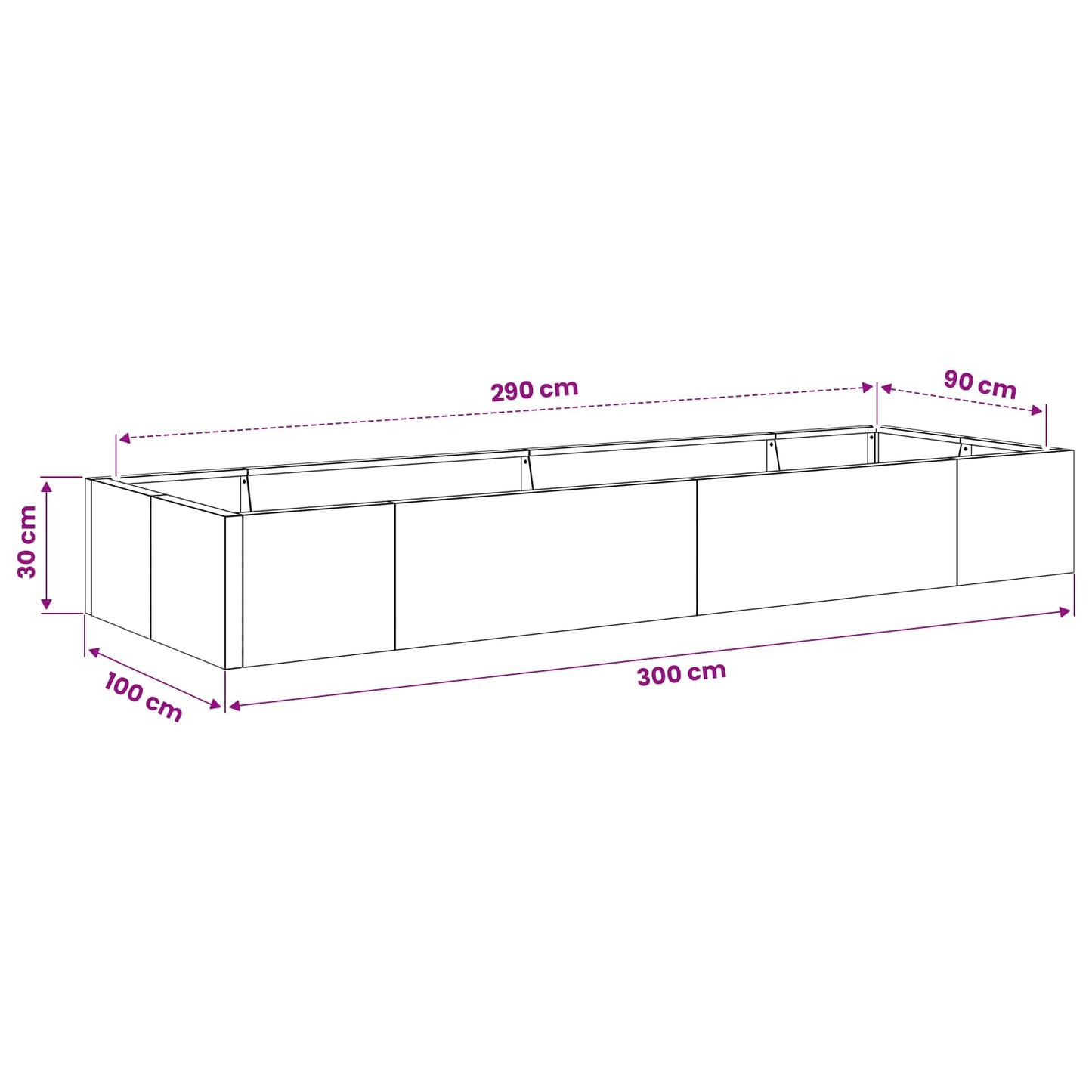 Retaining Wall 8 pcs 300 x 100 x 30 cm Steel White
