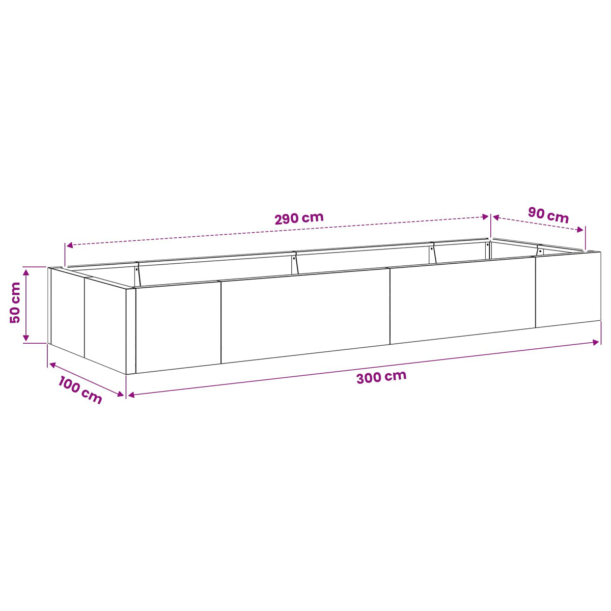 Retaining Wall 8 pcs 300 x 100 x 50 cm Stainless Steel Silver