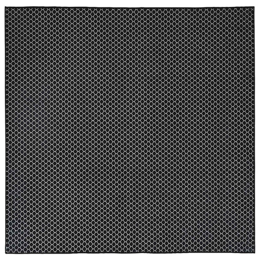 Rug ORIZ Black Mesh Pattern 240 x 240 cm 100% Polyester
