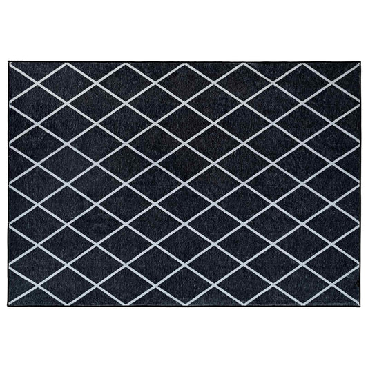 Rug ORIZ Black Diamond Pattern 120 x 170 cm 100% Polyester