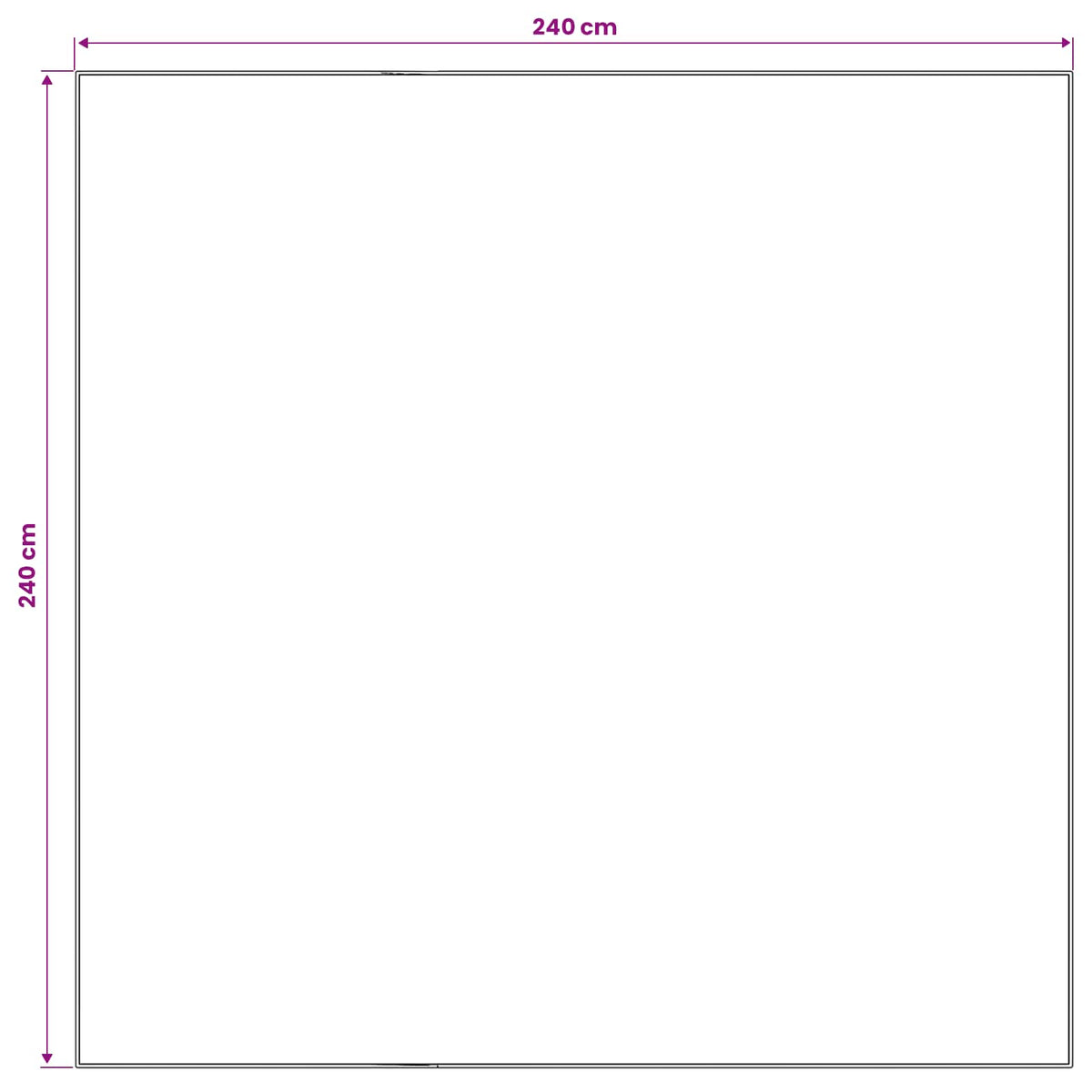 Rug ORIZ Cream 240 x 240 cm 100% Polyester