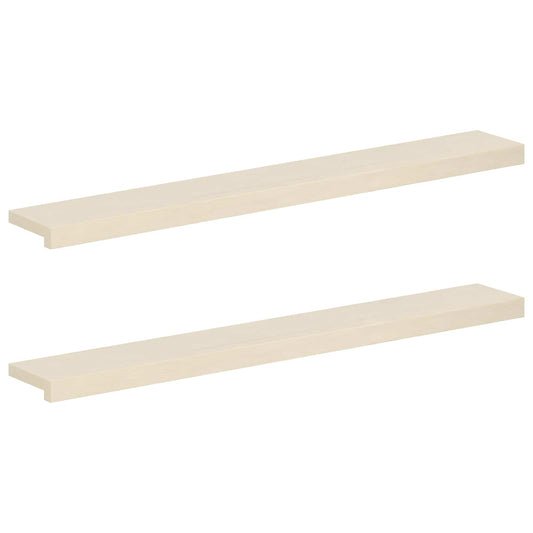 Window Sills 2 pcs White 110 x 15 x 2 cm Solid Oak Wood