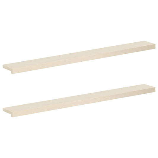 Window Sills 2 pcs White 140 x 15 x 2 cm Solid Oak Wood