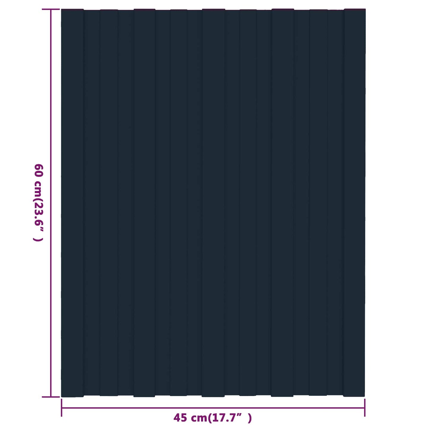 Roof Panel 36 pcs Anthracite 60 x 45 cm Galvanised steel