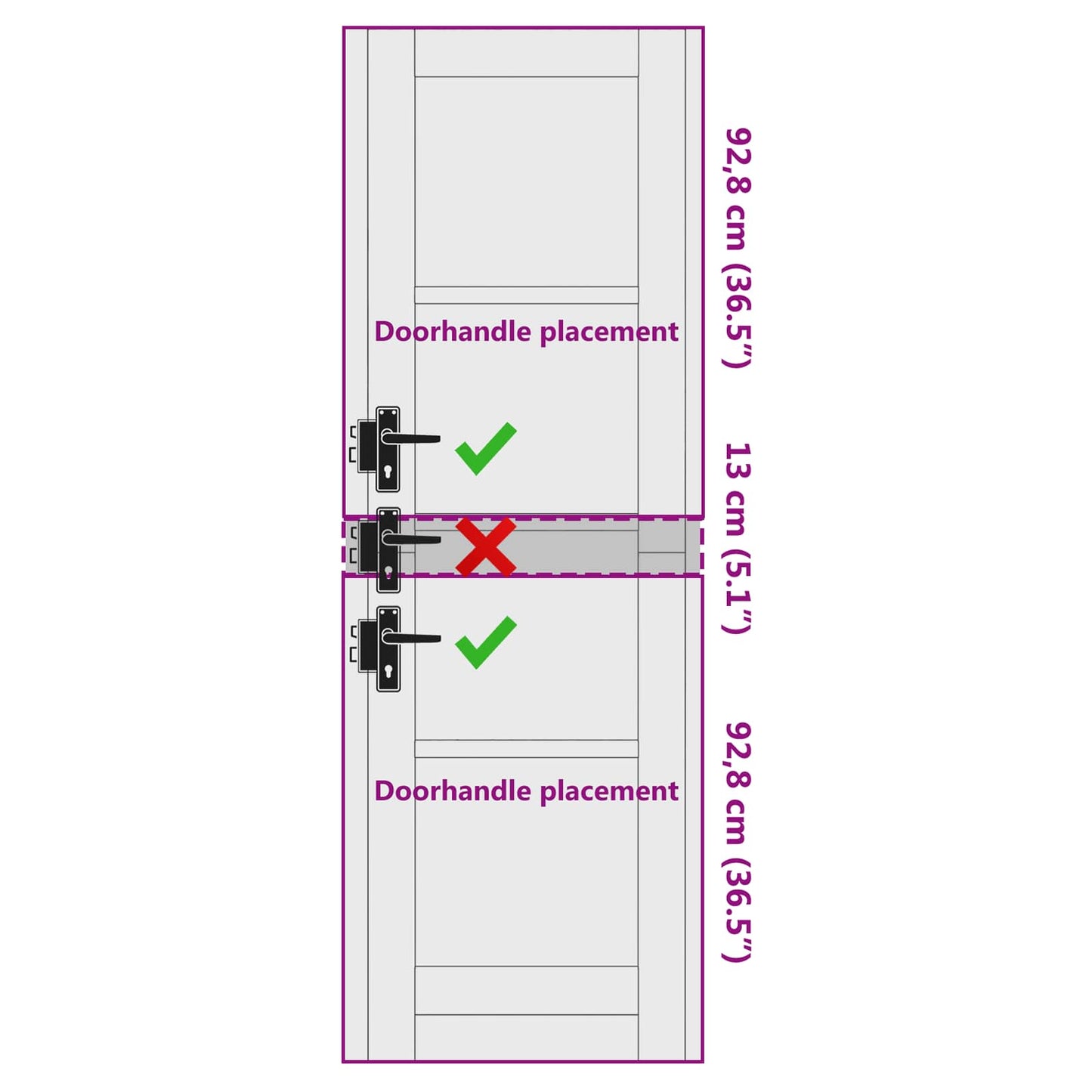 Interior Door 61 x 198.5 cm Plywood White