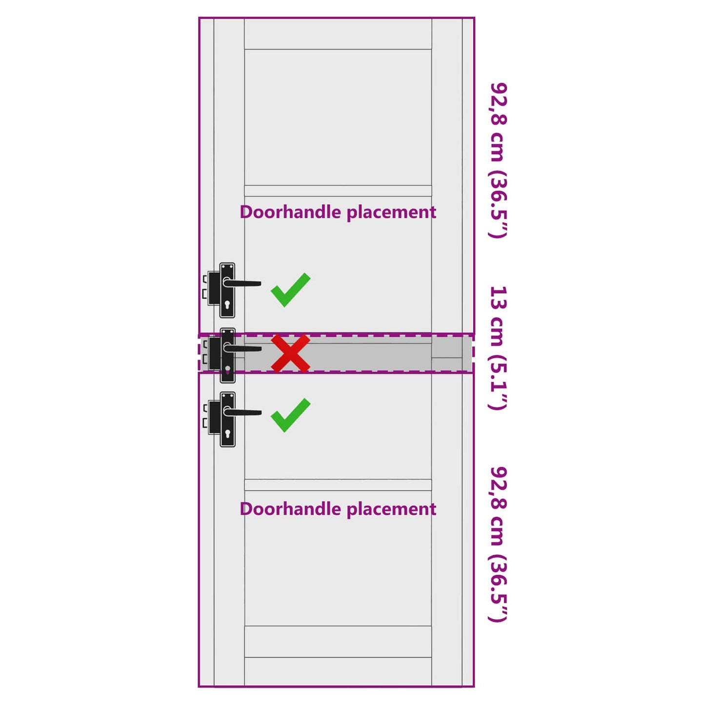Interior Door 73.5 x 198.5 cm Plywood White