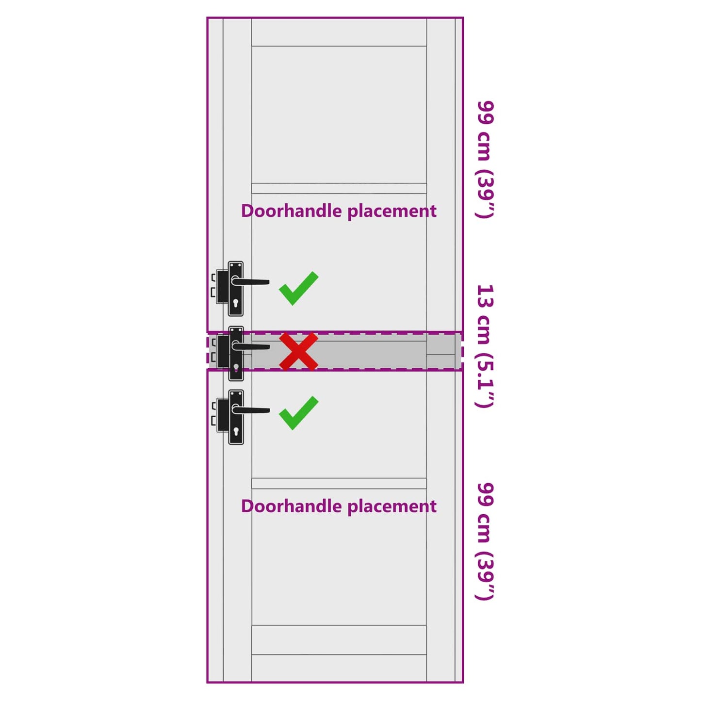 Interior Door 73.5 x 211 cm Plywood White