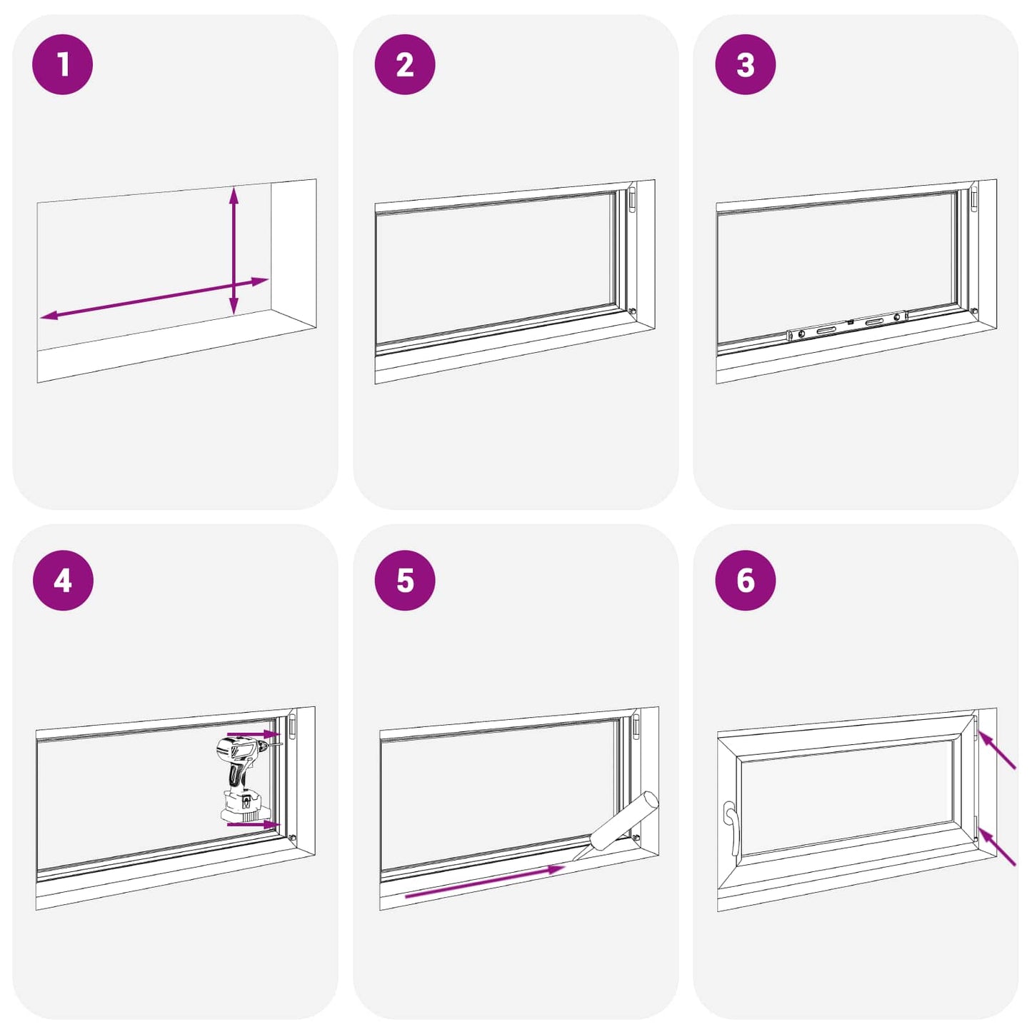 Tilt & Turn Basement Window RISOR 90 x 70 cm PVC and Glass