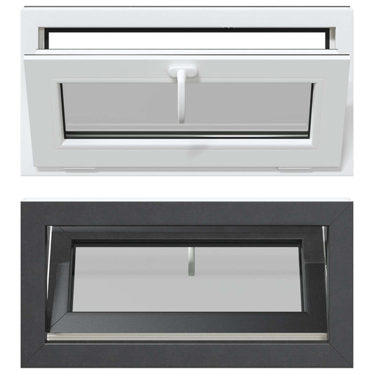 Basement Window Internal Colour White RISOR 80 x 40 cm