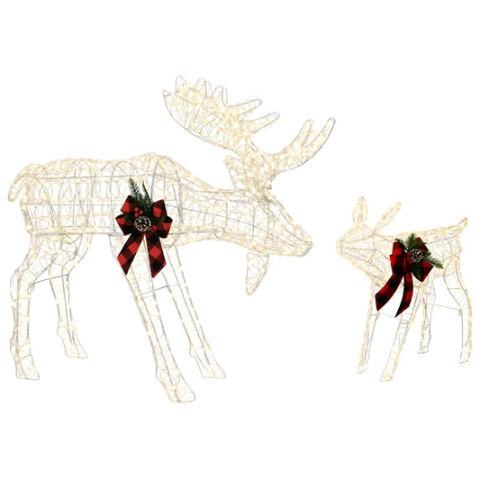 Moose Christmas Decoration 2 pcs White 120 x 27 x 105 cm