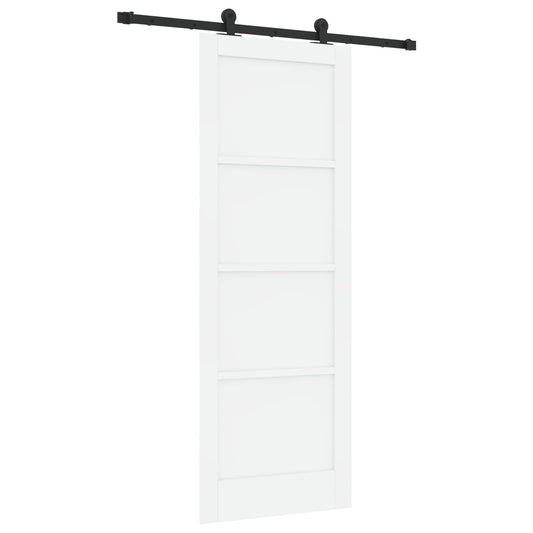 Sliding Door ORKDAL 78 x 211 cm Engineered Wood White and Black