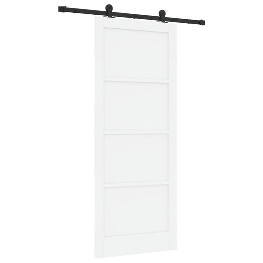 Sliding Door ORKDAL 86 x 211 cm Engineered Wood White and Black