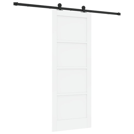 Sliding Door ORKDAL 78 x 202 cm Engineered Wood White and Black