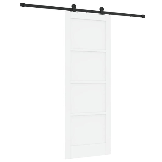Sliding Door ORKDAL 78 x 211 cm Engineered Wood White and Black