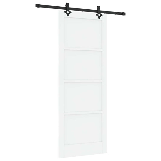 Sliding Door ORKDAL 83 x 211 cm Engineered Wood White and Black