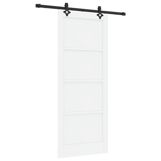 Sliding Door ORKDAL 86 x 211 cm Engineered Wood White and Black