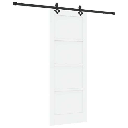 Sliding Door ORKDAL 78 x 202 cm Engineered Wood White and Black
