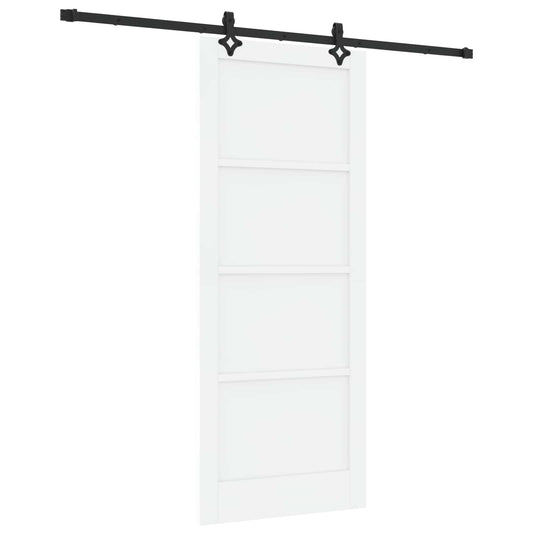 Sliding Door ORKDAL 86 x 211 cm Engineered Wood White and Black