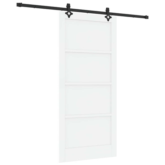 Sliding Door ORKDAL 93 x 202 cm Engineered Wood White and Black