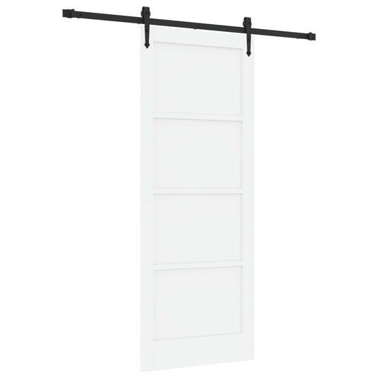 Sliding Door ORKDAL 83 x 211 cm Engineered Wood White and Black