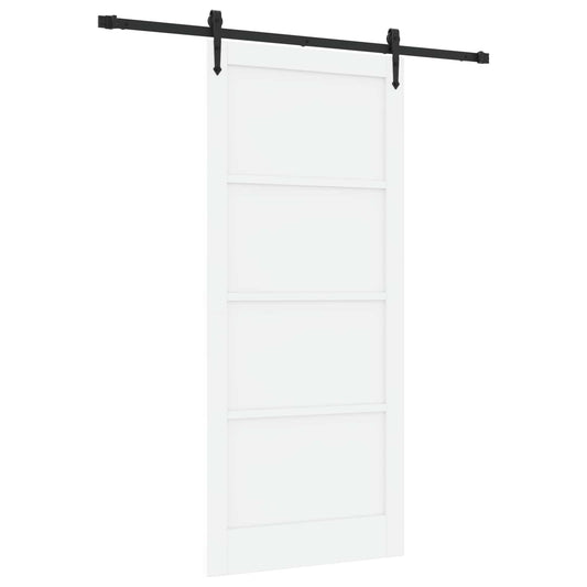 Sliding Door ORKDAL 93 x 211 cm Engineered Wood White and Black