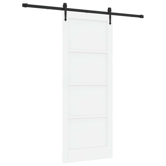 Sliding Door ORKDAL 83 x 211 cm Engineered Wood White and Black